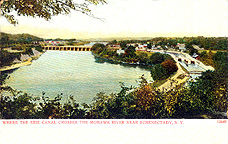 Where the Erie Canal crosses the Mohawk River near Schenectady, N.Y.