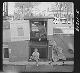Some barges have cabins amidship