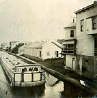 Barge on Erie Canal in Fairport