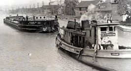 Two boats, Erie Canal, Fairport, N.Y.
