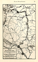 Map of Black River Canal showing proposed extension from Carthage
to Sacketts Harbor