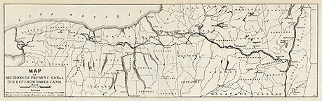 Map of Sections of Present Canal cut off from Barge Canal