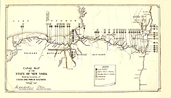Canal Map of the State of New York Showing Location of Locks and Power
Stations