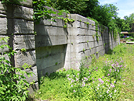 Erie Canal Lock No. 58 - North chamber, north wall, west end door recess