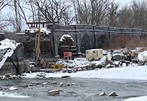 Schoharie Creek Aqueduct Stabilization work - Feb. 24, 2023